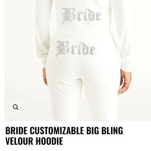 White Velour Bride Jumpsuit